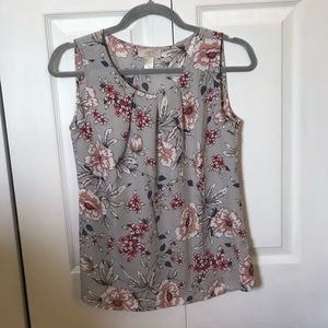 LOFT Floral Tank Blouse